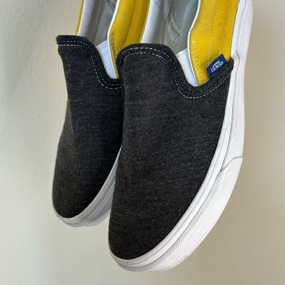 Vans Classic Coastal Grey Yellow Sneakers Size 8 - Picture 9 of 14
